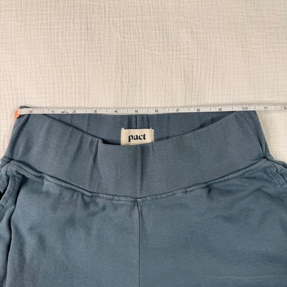 Pact Lounge Pants Blue Ribbed Waist Straight Leg Women’s Small Organic Cotton - Picture 11 of 16